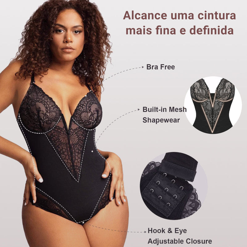 Body Modelador de Renda - Sexy Lace | + Brinde