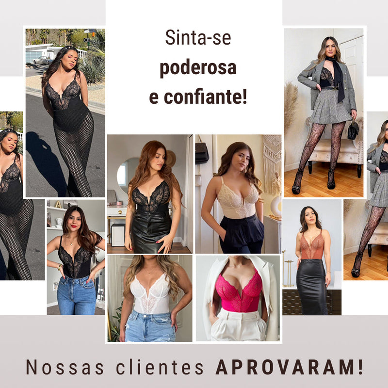 Body Modelador de Renda - Sexy Lace | + Brinde