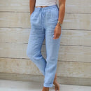 (Compre 2 Leve 3) Calça Cagliari™ em Linho de Algodão e Cós Ajustável