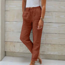 (Compre 2 Leve 3) Calça Cagliari™ em Linho de Algodão e Cós Ajustável