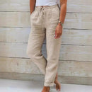 (Compre 2 Leve 3) Calça Cagliari™ em Linho de Algodão e Cós Ajustável